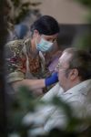 Armed forces Vaccination Quick Response Force visits Broughton House Salford